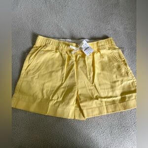 JCrew girls pull on shorts crew 100% cotton soft yellow